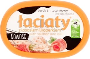 Łaciaty - Serek śmietankowy z łososiem i koperkiem - 135 g
