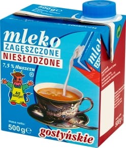 SM Gostyń - Mleko zagęszczone niesłodzone gostyńskie 7,5% tłuszczu - 500 g