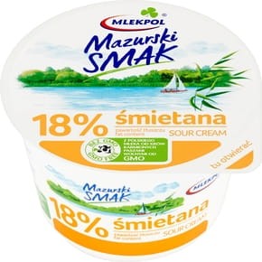 Mlekpol Mazurski Smak Śmietana 18% - 200 g