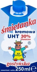 SM Gostyń - Śmietanka kremowa UHT gostyńska 30% tłuszczu - 250 ml