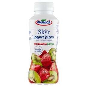 Piątnica Skyr - Jogurt pitny typu islandzkiego truskawka i kiwi - 330 ml