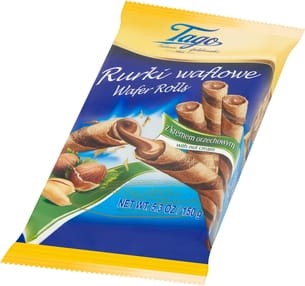 Tago - Rurki waflowe z kremem orzechowym - 150 g