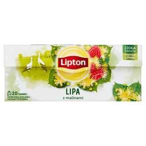 Lipton - Herbata ziołowa aromatyzowana lipa z malinami - 18 g (20 torebek)