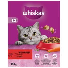 Whiskas - Karma sucha dla kota z wołowiną - 300 g