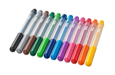 Mala Cienki marker, różne kolory -  (12 sztuk)