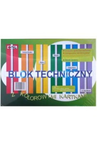Hasta - Blok techniczny A4 z kolorowymi kartkami - szt