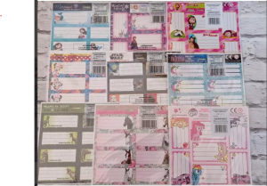 Derform - Nalepki na zeszyt - szt (7 sztuk)