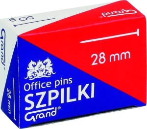 Grand - Szpilki biurowe długie 28mm - szt