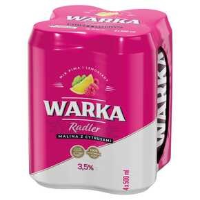Warka Radler - Napój piwny malina z cytrusami 3,5% - 2 l (4 x 500 ml)