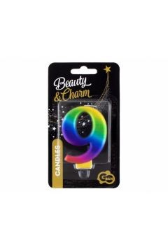 Godan Świeczka cyferka 9 Galaxy -  (1 sztuka)