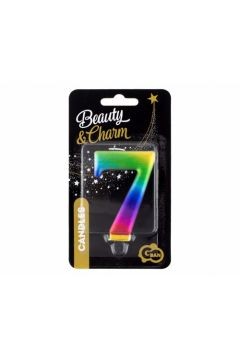 Godan Świeczka cyferka 7 Galaxy -  (1 sztuka)