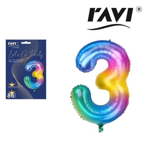 Ravi Balon foliowy 3 Jelly -  (1 sztuka)