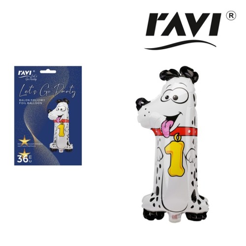 Ravi Balon foliowy Animals Cyfra 1 -  (1 sztuka)