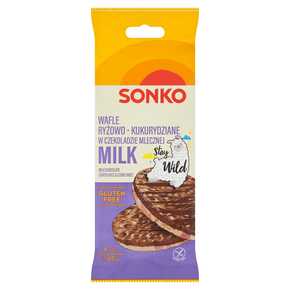 Sonko Wafle ryżowo-kukurydziane w czekoladzie mlecznej - 65 g (4 sztuki)