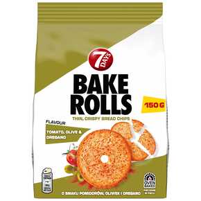 7 Days Bake Rolls Chrupki chlebowe o smaku pomidorów oliwek i oregano - 150 g