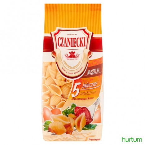 Czaniecki Makaron 5 jajeczny muszelka - 250 g