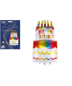 Ravi - Balon foliowy Birthday Cake -  (1 sztuka)