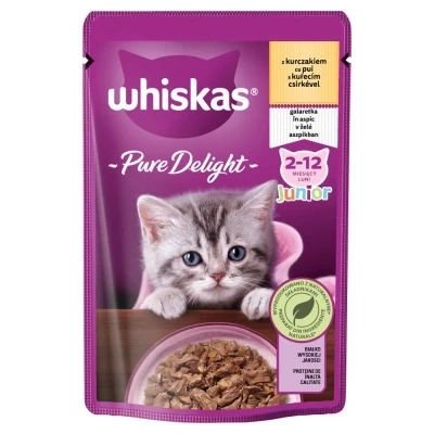 Whiskas - Karma z kurczakiem w galaretce dla kociąt saszetka - 85 g