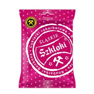 Śląskie oblaty - Cukierki szkloki rabarbarowe - 80 g