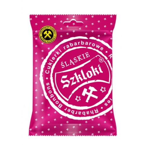 Śląskie oblaty - Cukierki szkloki rabarbarowe - 80 g
