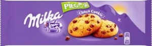 Milka Pieguski Choco Cookie - Ciasteczka z kawałkami czekolady mlecznej z mleka alpejskiego - 135 g