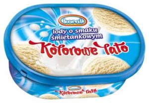 Koral - Lody o smaku śmietankowym Kolorowe Lato - 1 l