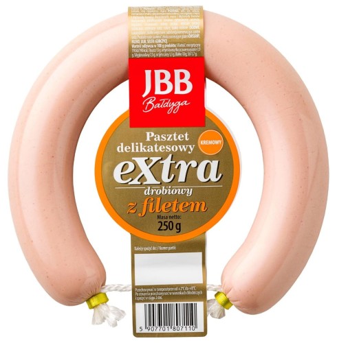 JBB Bałdyga - Pasztet delikatesowy drobiowy z filetem - 250 g