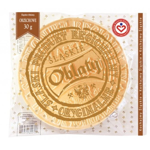 Śląskie oblaty - Oblaty orzechowe - 30 g