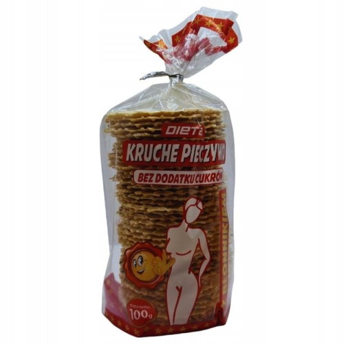 Dieta - Kruche pieczywo z błonnikiem bez cukru - 100 g