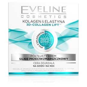 Eveline Cosmetics - Kolagen & Elastyna półtłusty krem silnie przeciwzmarszczkowy dzień/noc - 50 ml