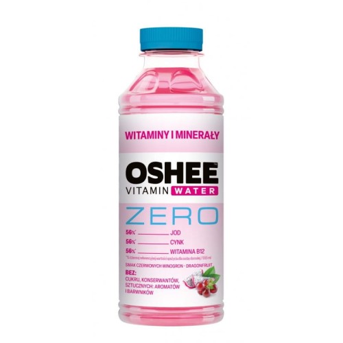 Oshee Zero - Napój izotoniczny Vitamin Water witaminy i minerały - 555 ml