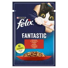 Purina Felix - Mokra karma dla kotów Wolowina w galaretce - saszetka - 85 g