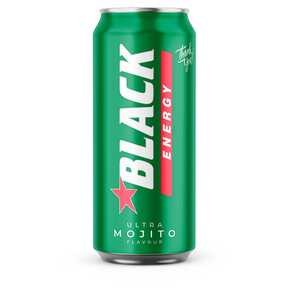 Black Energy - Gazowany napój energetyzujący Ultra Mojito - 500 ml