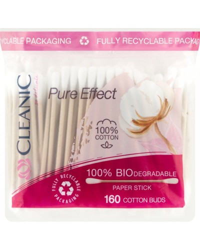 Cleanic - Patyczki higieniczne Pure Effect -  (160 sztuk)