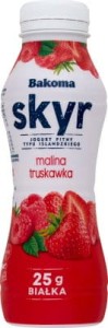 Bakoma - Jogurt pitny skyr typu islandzkiego malina truskawka - 300 g