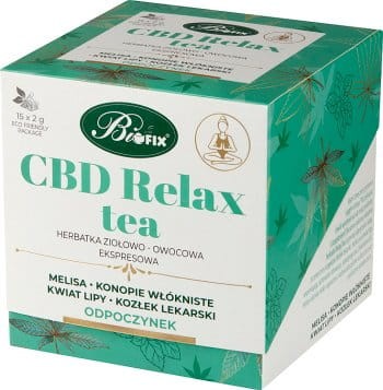 Bifix - Herbatka ziołowo-owocowa CBD Relax Tea -  (15 saszetek)
