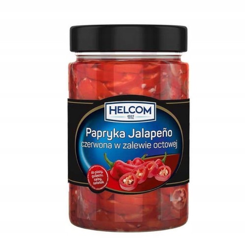 Helcom - Papryka Jalapeno czerwona w zalewie octowej - 327 g