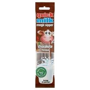 Quick Milk - Słomki Smakowe do mleka o smaku Czekoladowym - 30 g (5 x 6 g)