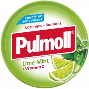 Pulmoll - Cukierki na kaszel z aromatem mięty i limonki Lime & Mint Sugar Free - 45 g