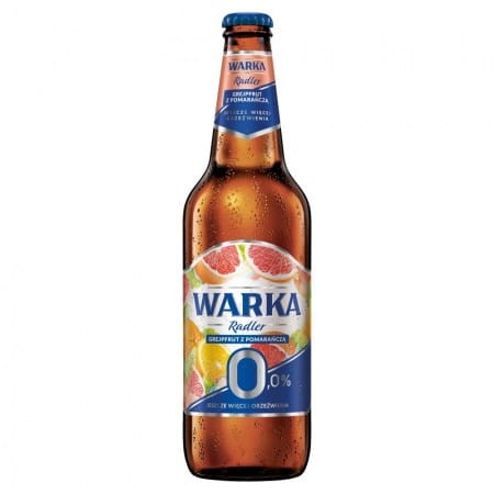 Warka Radler - Piwo bezalkoholowe grejpfrut z pomarańczą - 500 ml