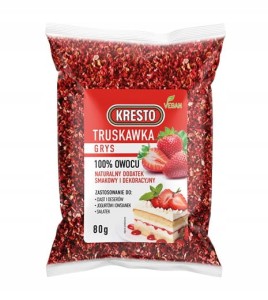 Kresto - Owoce Liofilizowane Grys Truskawka - 80 g