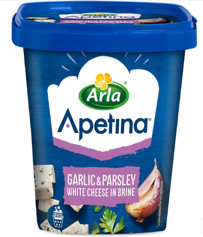 Apetina - Ser biały sałatkowy w kostkach z czosnkiem i pietruszką - 200 g