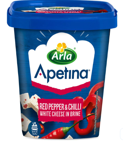 Apetina - Ser sałatkowy w kostkach z czerwoną papryką i chili - 430 g