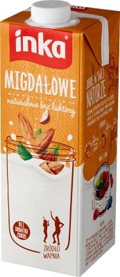 Inka Migdałowe - Napój Migdałowy z wapniem bez laktozy - 1 l