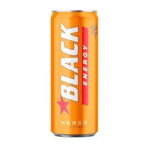Black Energy - Gazowany napój energetyzujący o smaku mango Samurai - 250 ml