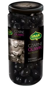 Smak - Czarne oliwki bez pestek - 665 g