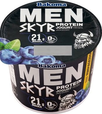 Bakoma Men - Jogurt kremowy jagodowy typu skyr - 300 g