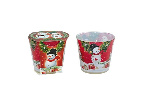 Adpal - Świeca zapachowa w szkle Happy Holidays wanilia -  (1 sztuka)