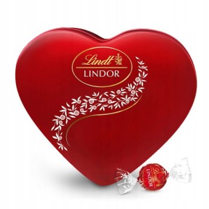 Lindt Lindor - Praliny z czekolady mlecznej Milk Heart Tin - 187 g
