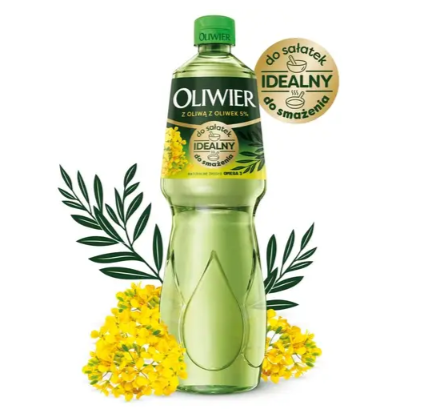 Oliwier - Mieszanka oleju rzepakowego i oliwy z oliwek extra virgin 5% - 900 ml